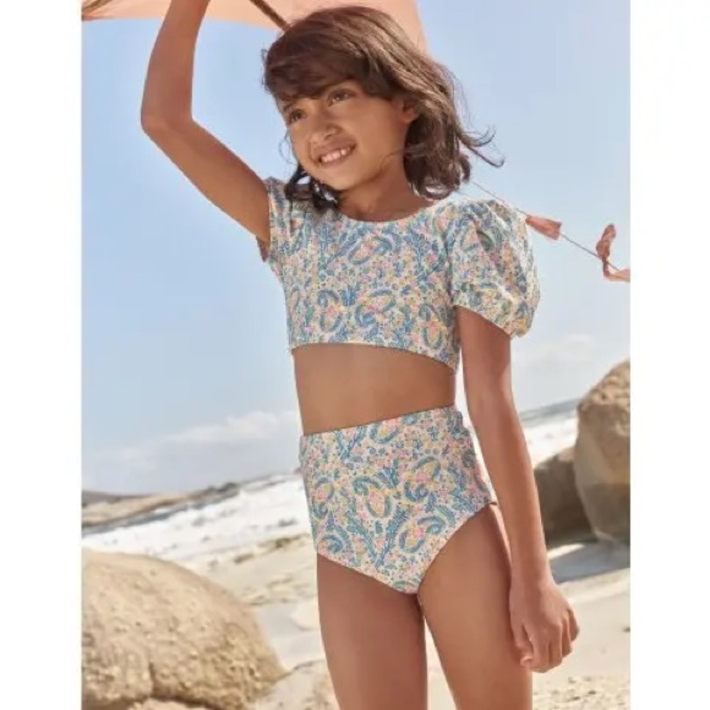 Mini Boden Paisley Floral Patterned Two-Piece Set